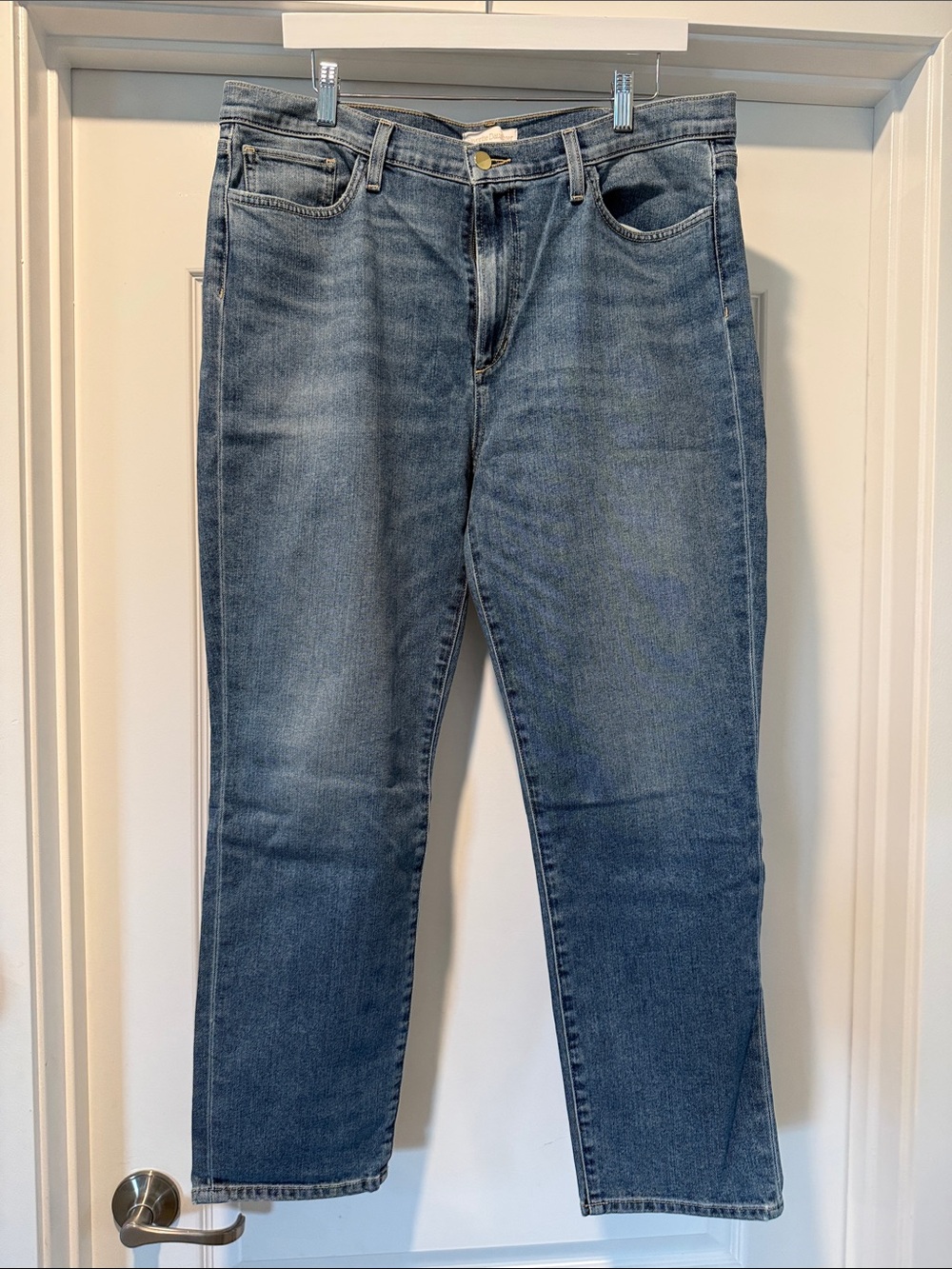 Favorite Daughter Slim Straight Jeans in Faded Blue